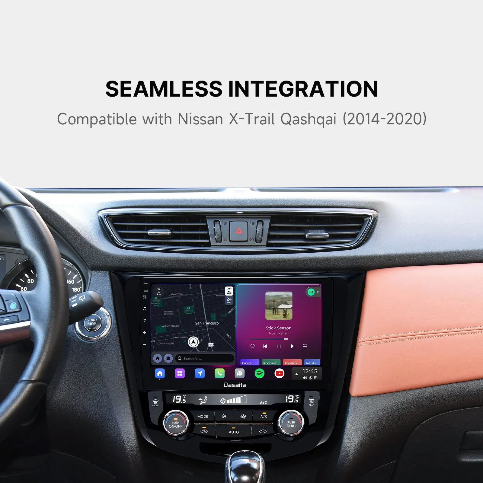 Dasaita Vivid13 Car Stereo for Nissan X-Trail Qashqai Rogue 2014-2020 Wireless Carplay & Android Auto Car Radio | Qualcomm 665 | 10.2" QLED Screen | Wifi 4G LTE | 8G 256G|SWC|GPS Navigation Head unit|DTS| Optical Output