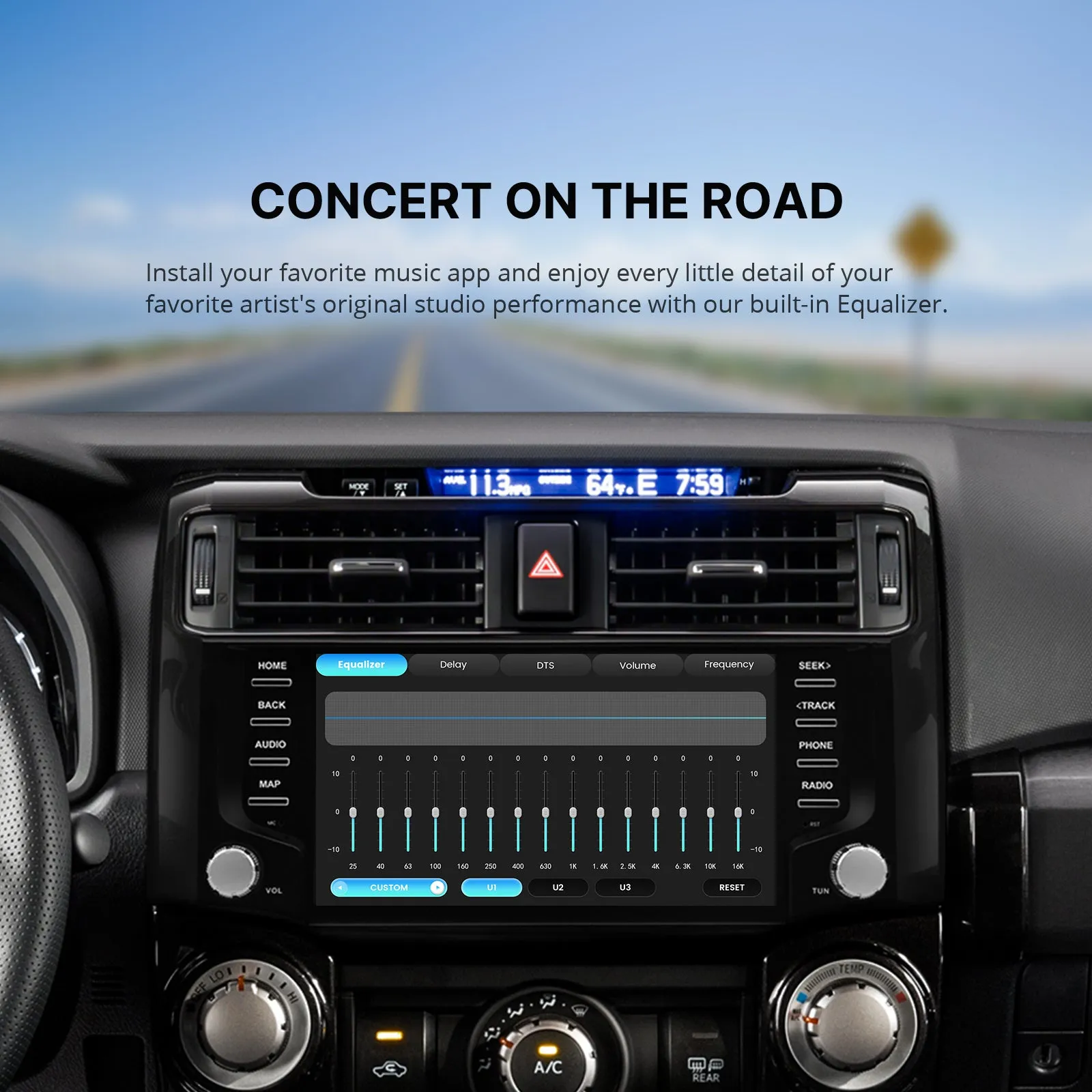 Dasaita Vivid13 Car Stereo for Toyota 4Runner 2010-2023 Black Wireless Carplay & Android Auto Car Radio | Qualcomm 665 | 9" QLED Screen | Wifi 4G LTE | 8G 256G | DTS|GPS Navigation Head Unit | Optical Output