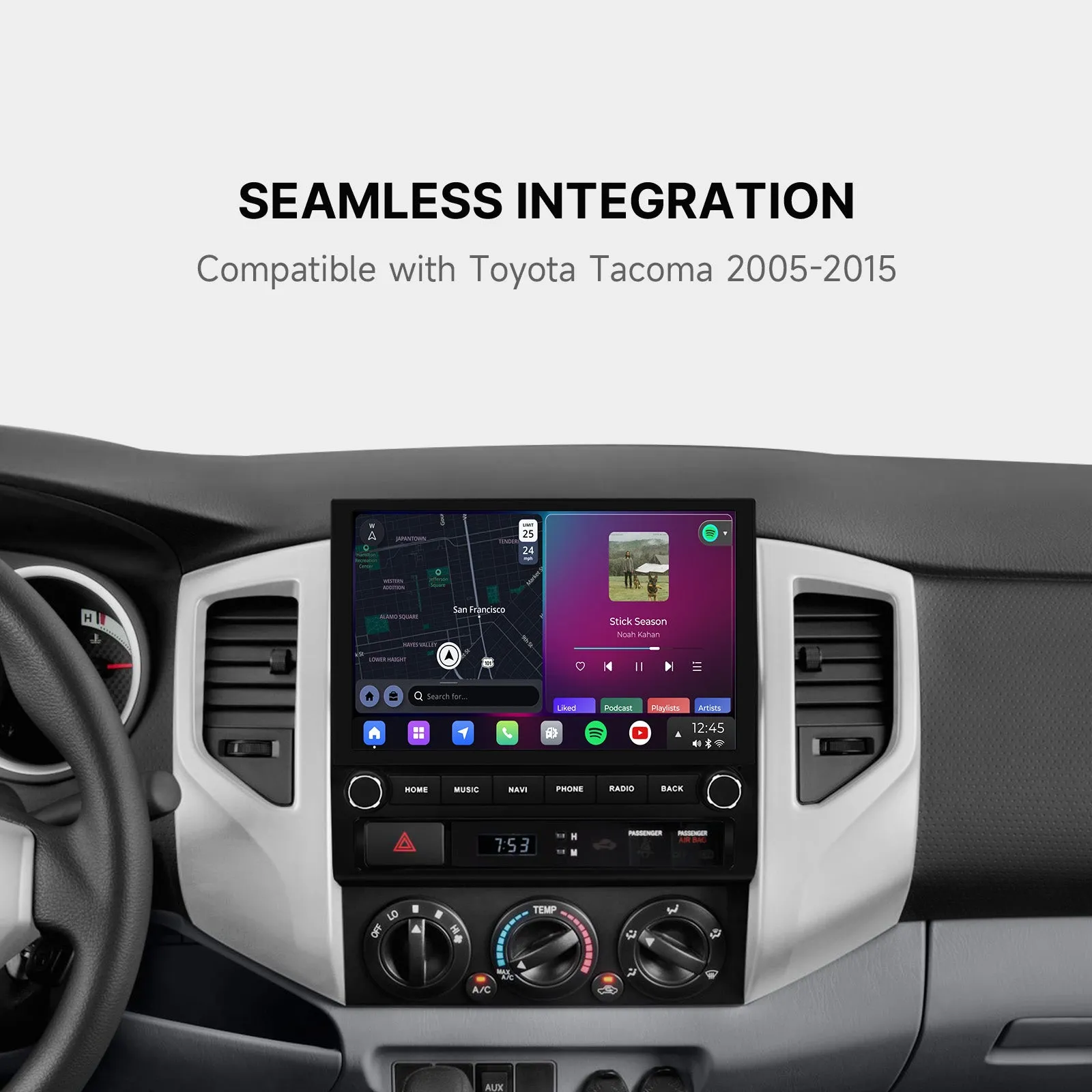 Dasaita Vivid13 Car Stereo for Toyota Tacoma 2005-2015 Wireless Carplay & Android Auto Car Radio | Qualcomm 665 | 10.2" QLED Screen | Wifi 4G LTE | 8G 256G | DTS|GPS Navigation Head Unit | Optical Output