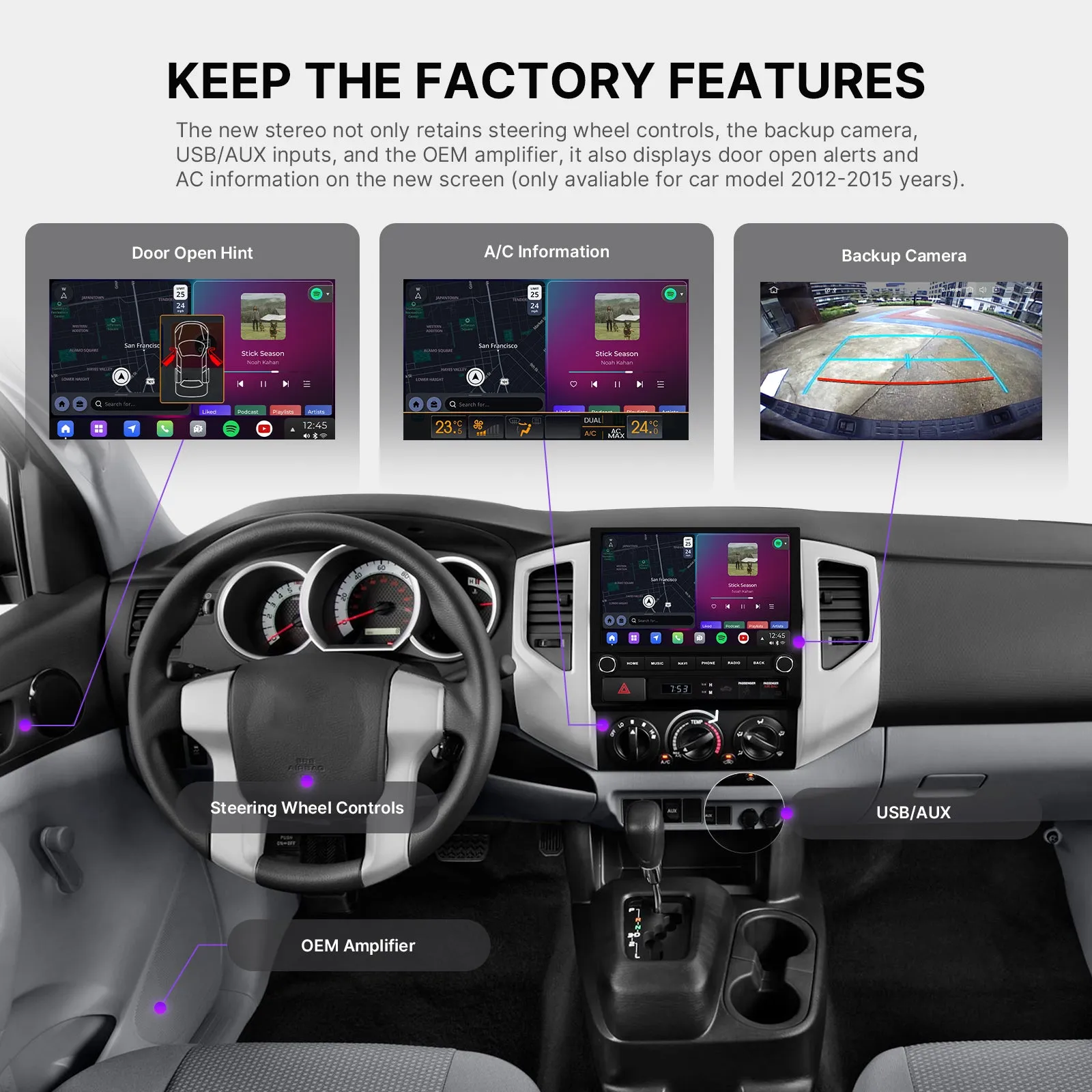 Dasaita Vivid13 Car Stereo for Toyota Tacoma 2005-2015 Wireless Carplay & Android Auto Car Radio | Qualcomm 665 | 10.2" QLED Screen | Wifi 4G LTE | 8G 256G | DTS|GPS Navigation Head Unit | Optical Output