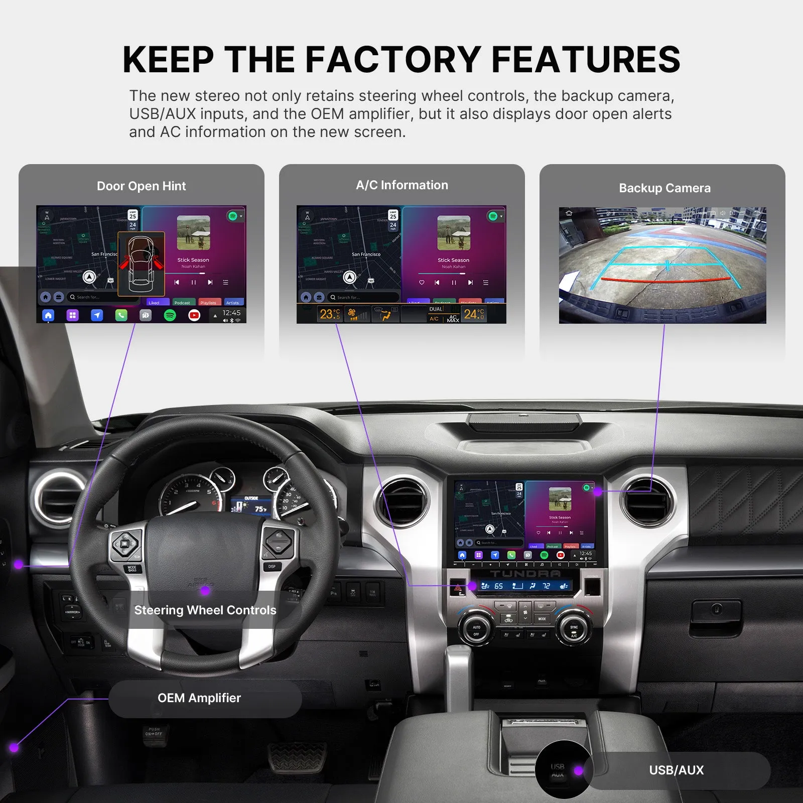 Dasaita Vivid13 Car Stereo for Toyota Tundra 2014-2021 Wireless Carplay & Android Auto Car Radio | Qualcomm 665 | 10.2" QLED Screen | Wifi 4G LTE | 8G 256G | DTS|GPS Navigation Head Unit | Optical Output