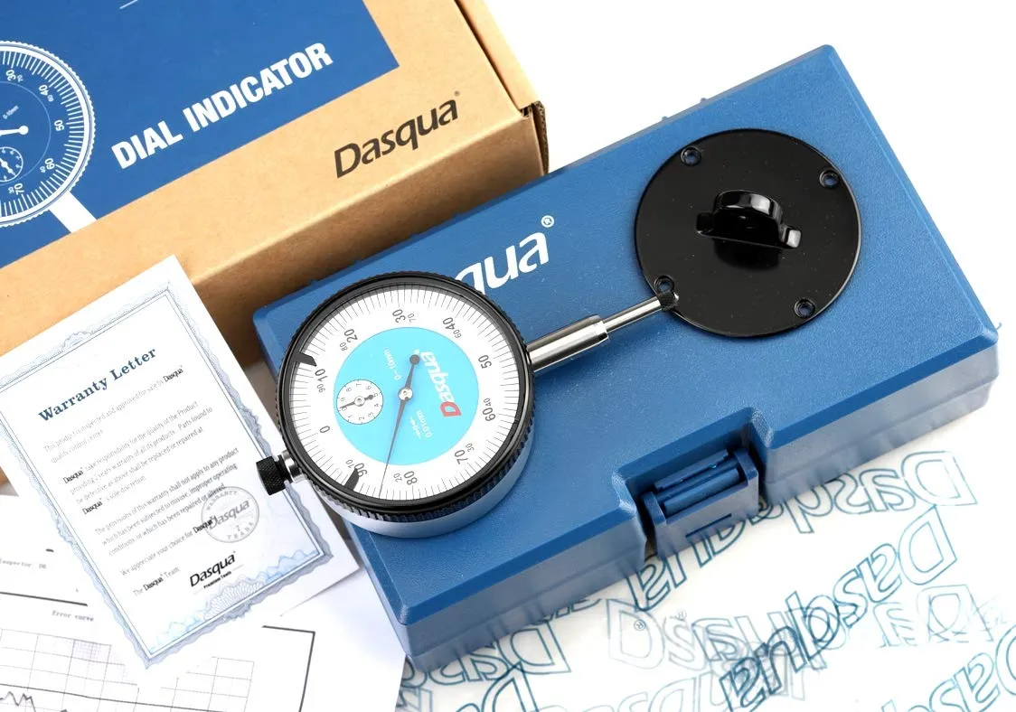 DASQUA High Accuracy MINI Dial Indicator lug back 0-3 mm With Calibration Certificate