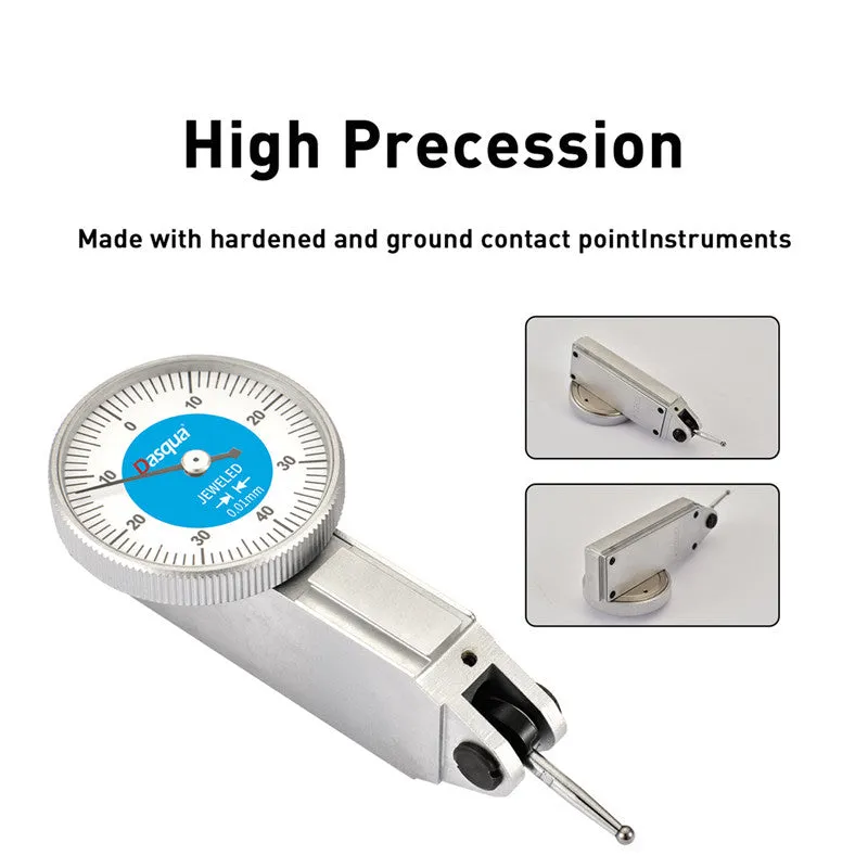DASQUA High Precision Satin Chorme-Finished Dial Test Indicator With Calibration Certificate