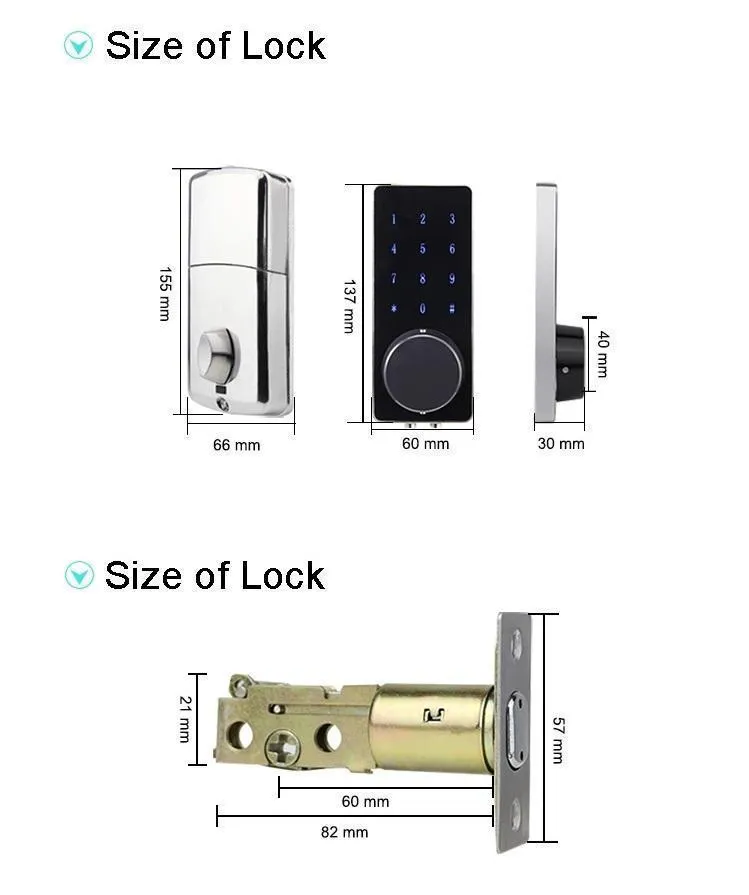 Electronic Keyless Deadbolt Smart Door Lock