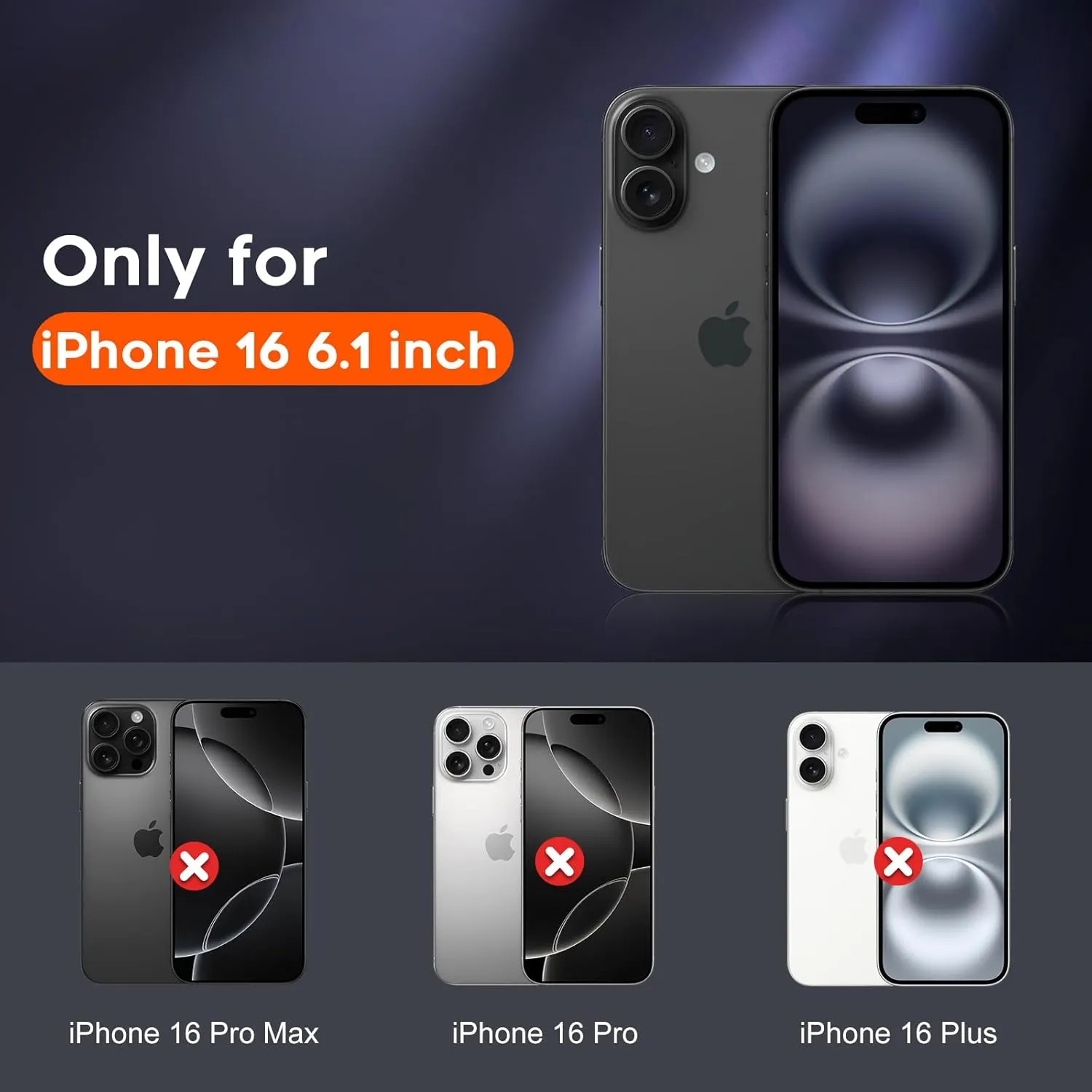 Entronix 4-Pack for Apple iPhone 16, 2 Anti-Spy Privacy Tempered Glass Screen Protectors & 2 Camera Lens Protectors