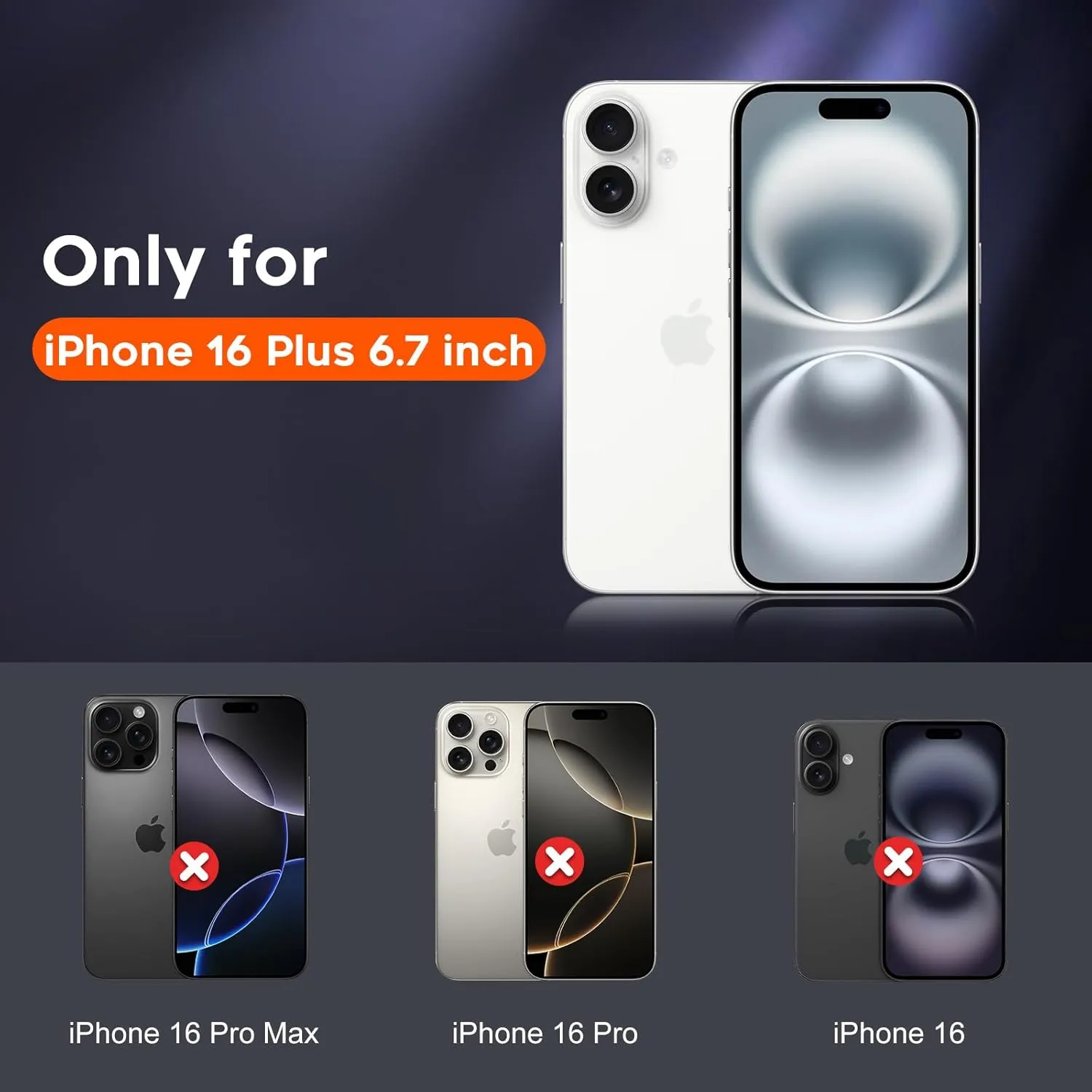 Entronix 6-Pack for Apple iPhone 16 Plus, 3 Anti-Spy Privacy Tempered Glass Screen Protectors & 3 Camera Lens Protectors