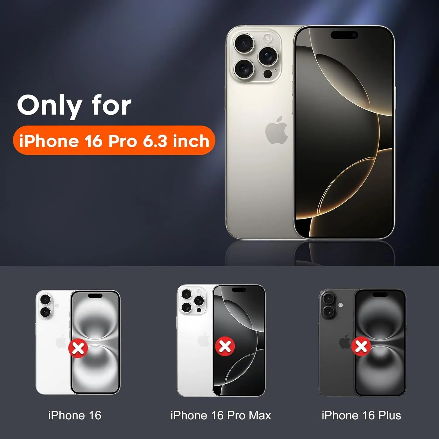 Entronix 6-Pack for Apple iPhone 16 Pro, 3 Anti-Spy Privacy Tempered Glass Screen Protectors & 3 Camera Lens Protectors