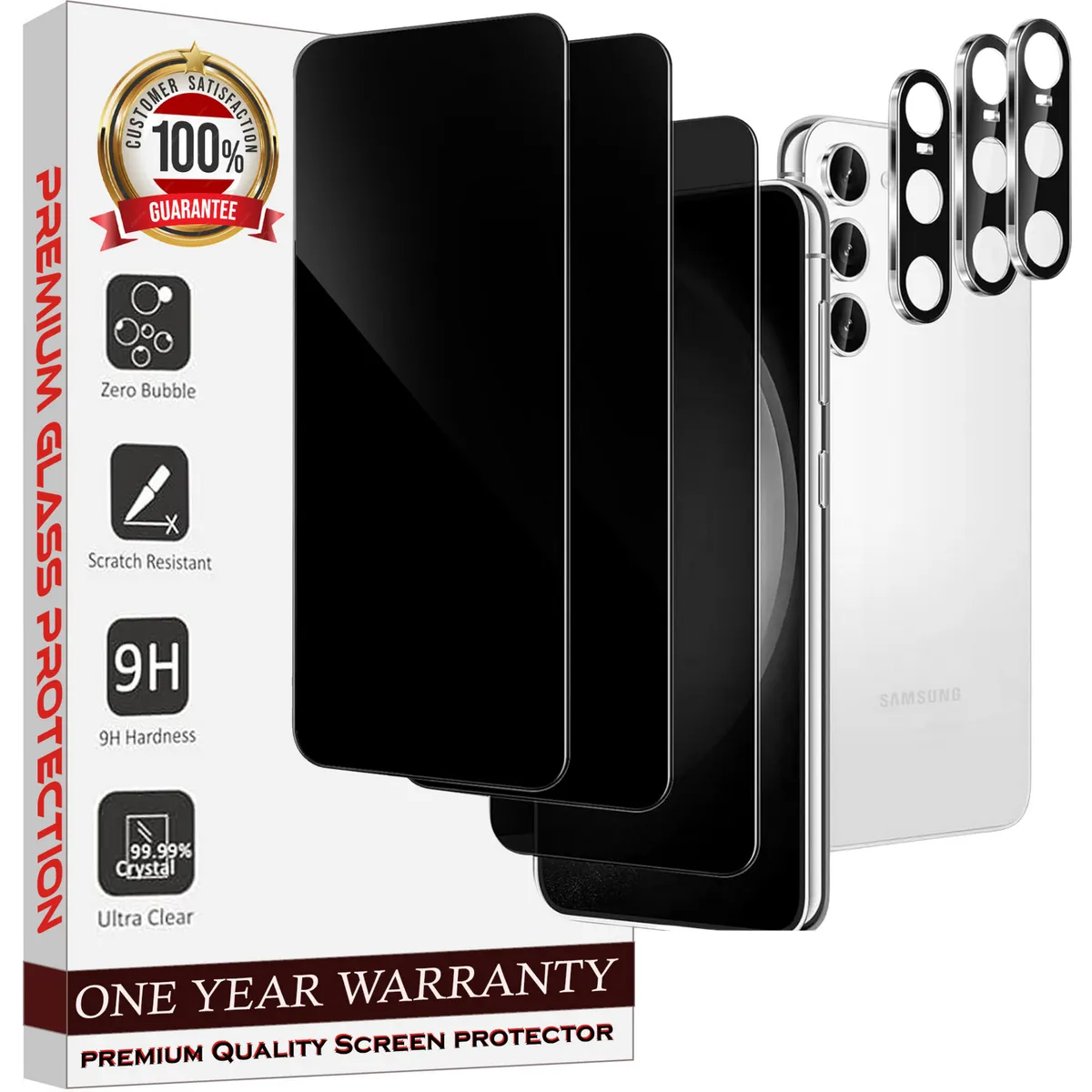 Entronix Case Privacy Screen Protector for Samsung Galaxy S21 Plus with Camera Lens [3 3], Anti-Spy Tempered Film