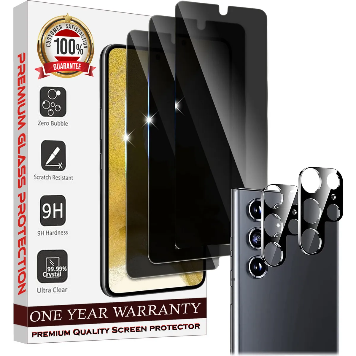 Entronix Case Privacy Screen Protector for Samsung Galaxy S21 Ultra with Camera Lens [3 2], Anti-Spy Tempered Film