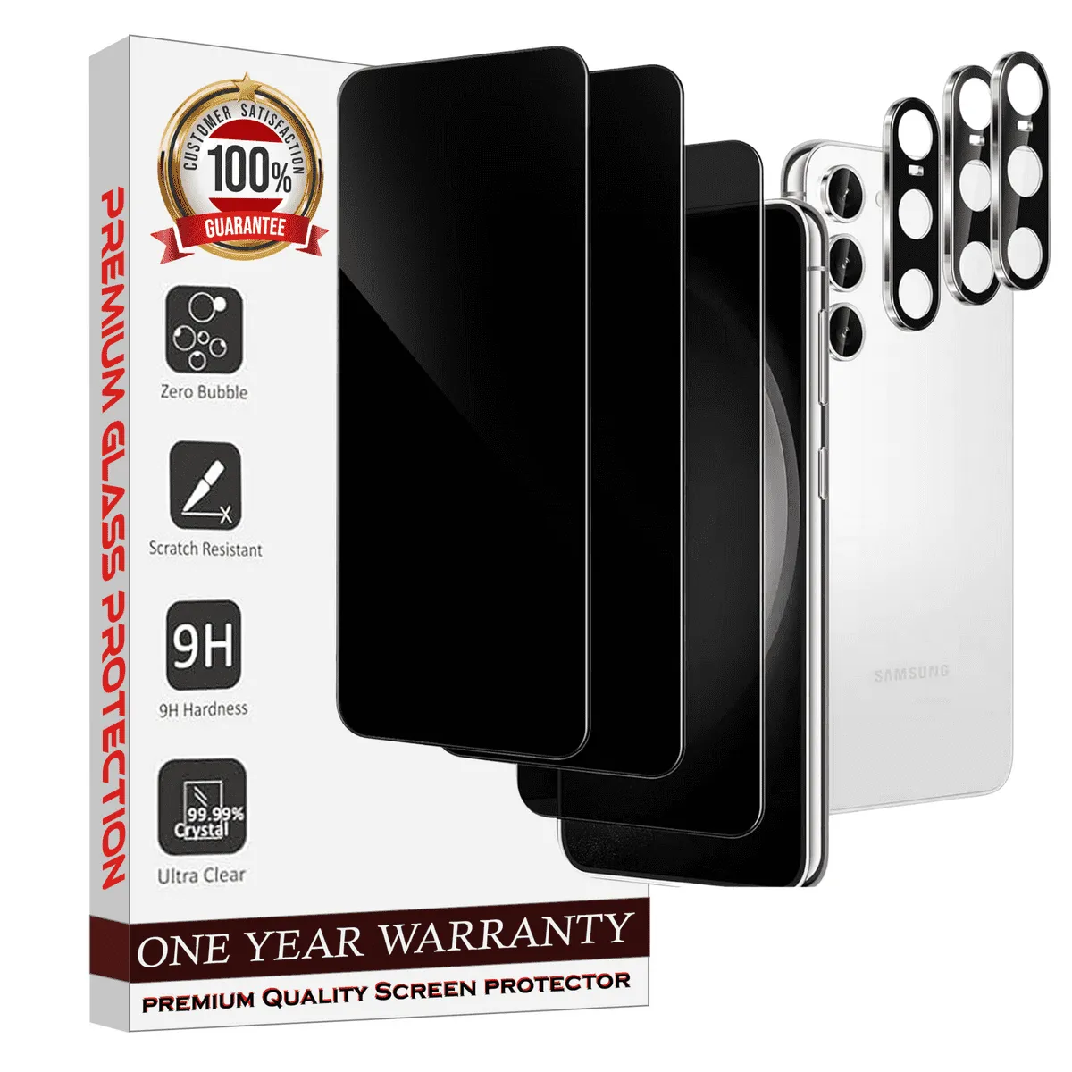 Entronix Case Privacy Screen Protector for Samsung Galaxy S22 Plus with Camera Lens [3 3], Anti-Spy Tempered Film