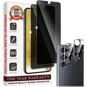 Entronix Case Privacy Screen Protector for Samsung Galaxy S23 Ultra with Camera Lens [2 2], Anti-Spy Tempered Film