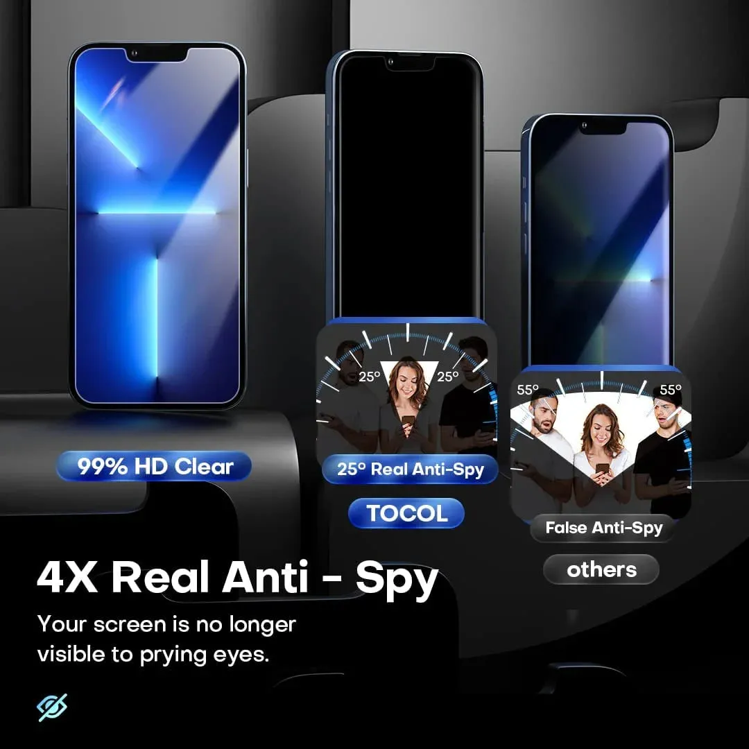 Entronix Case Privacy Screen Protector for Samsung Galaxy S23 with Camera Lens [3 3], Anti-Spy Tempered Film