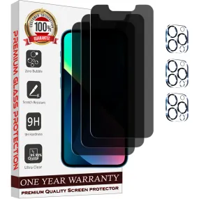 Entronix Case Screen Protector Bundle with Camera Cover Designed for Apple iPhone 11 Pro Max Privacy 9H Hardness,Bubble Free Easy Install, 3 PACK