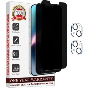Entronix Case Screen Protector Bundle with Camera Cover Designed for Apple iPhone 15 Privacy 9H Hardness,Bubble Free Easy Install,2 PACK
