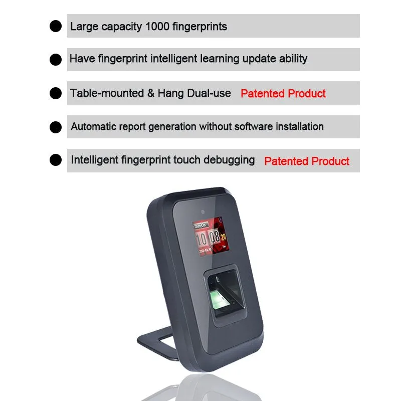 Eseye Biometric Time Attendance USB Fingerprint Attendance System Fingerprint Sensor Recorder Employee Machine For Office (English)