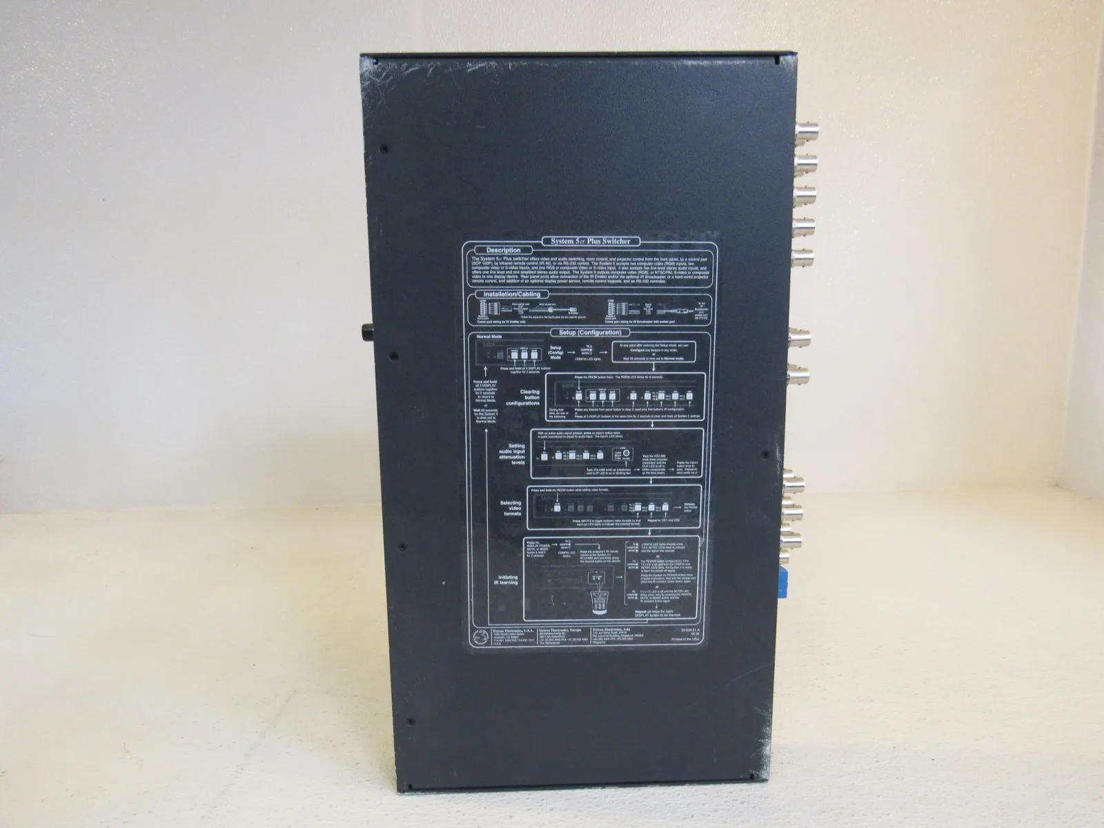 Extron Electronics System 5cr Plus Video And Audio Switcher 33-559-01 A -- Used