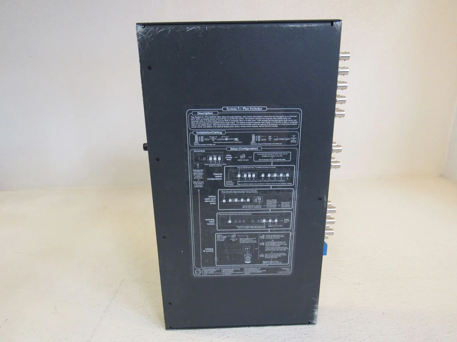 Extron Electronics System 5cr Plus Video And Audio Switcher 33-559-01 A -- Used