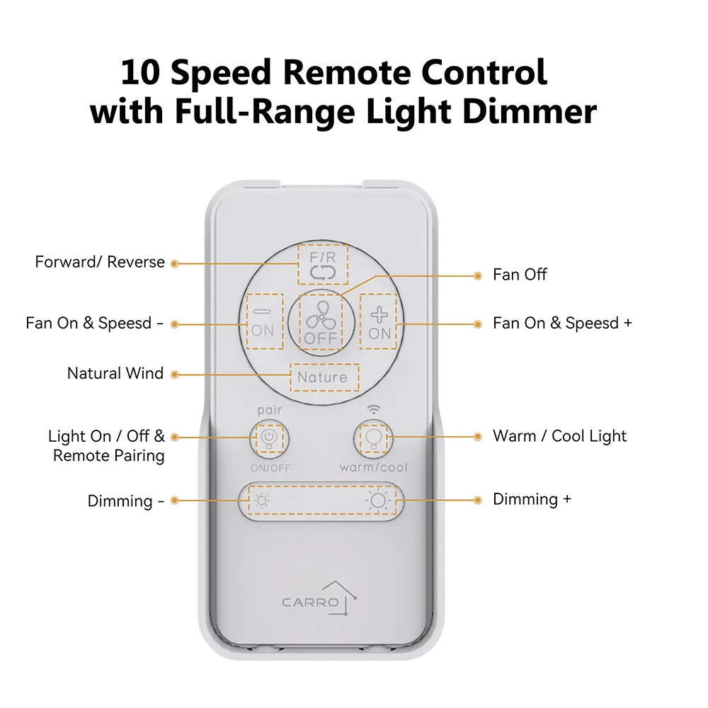 Fayette Outdoor Smart Ceiling Fan with LED Light and Remote 52"