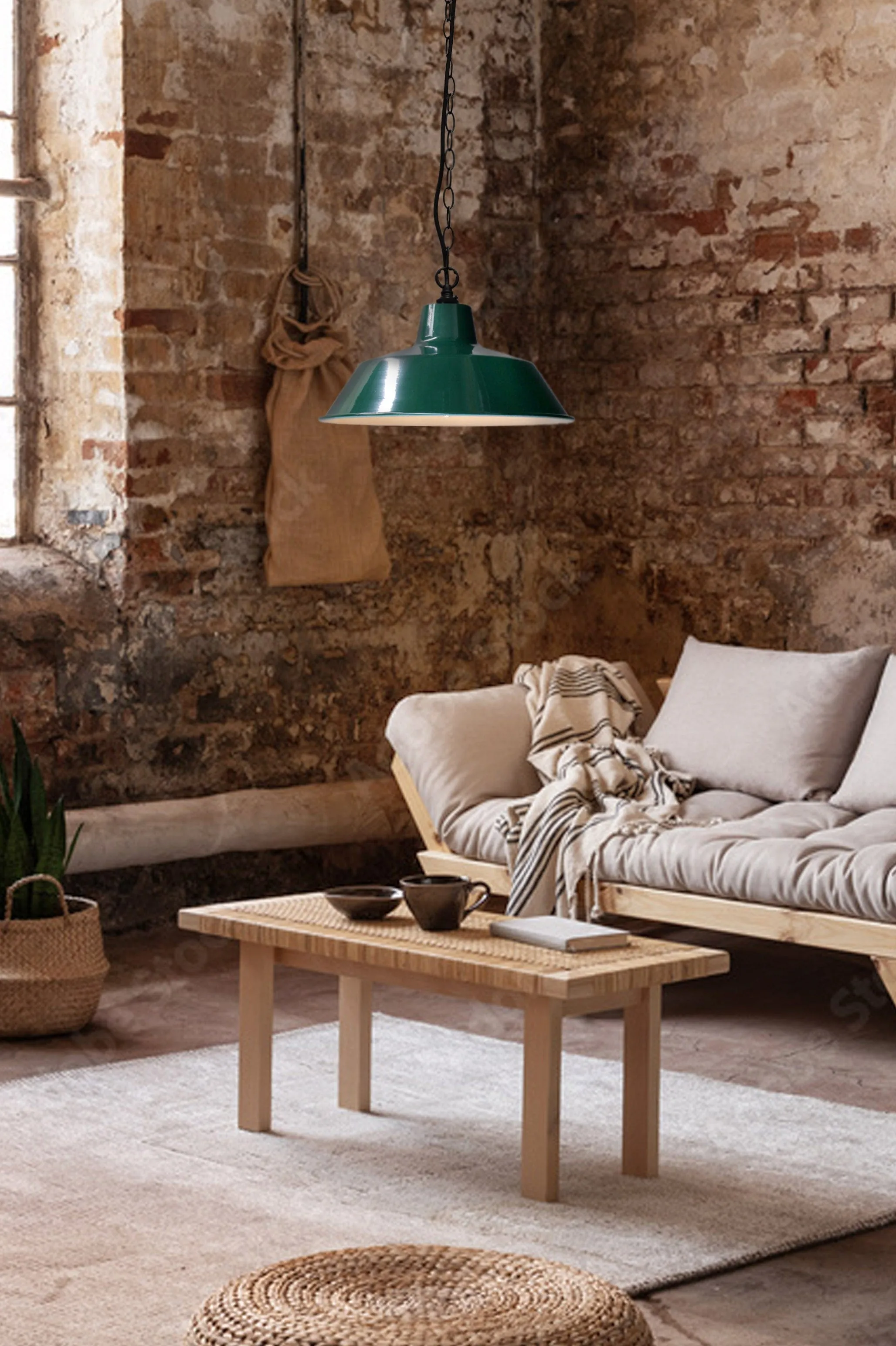 Federation Green Factory Pendant Light