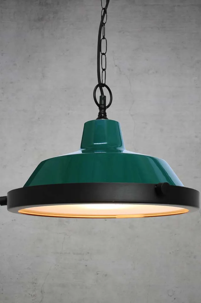 Federation Green Factory Pendant Light