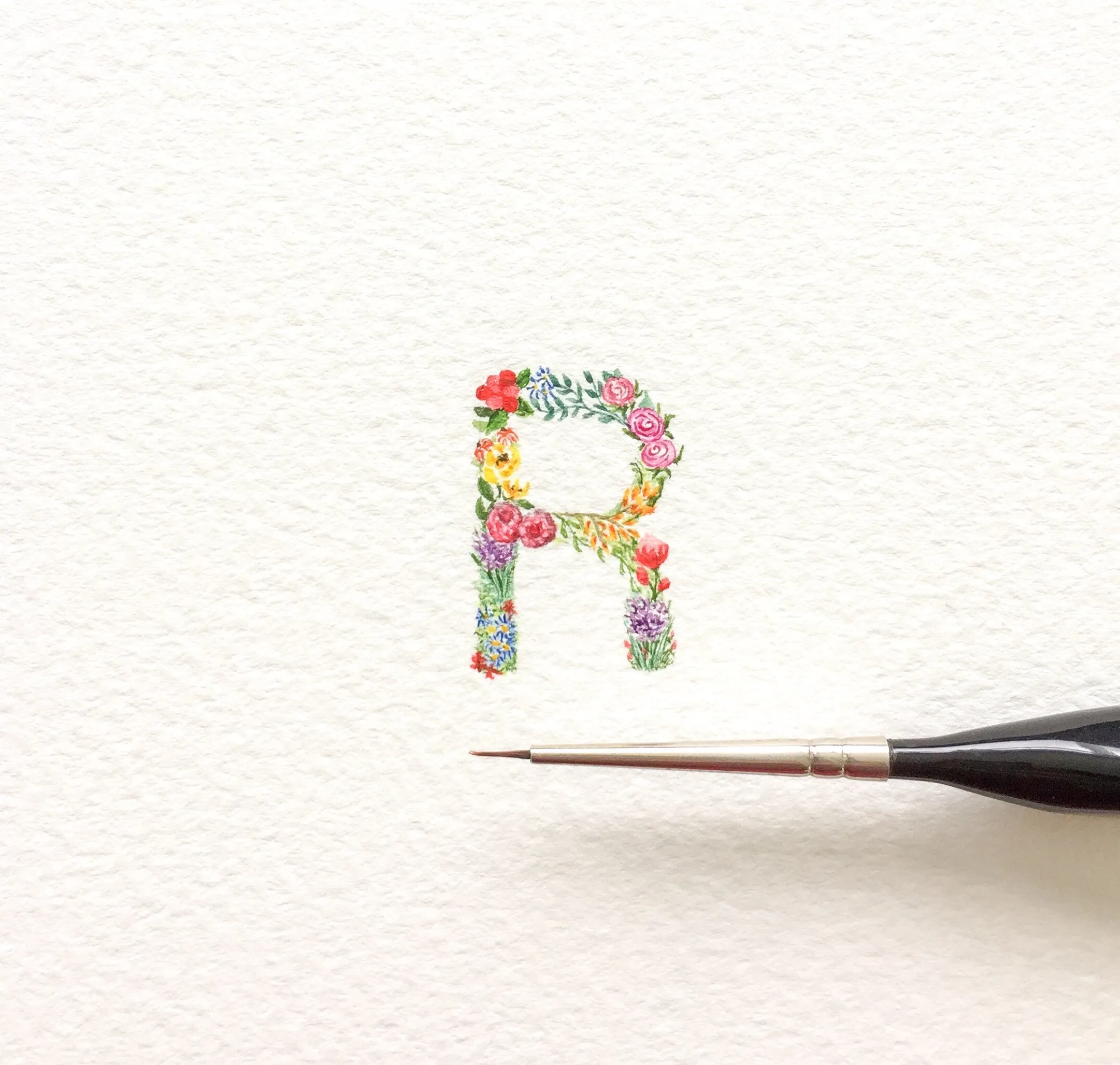 Flower Alphabet R
