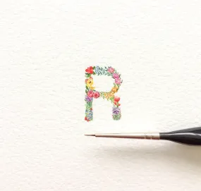 Flower Alphabet R