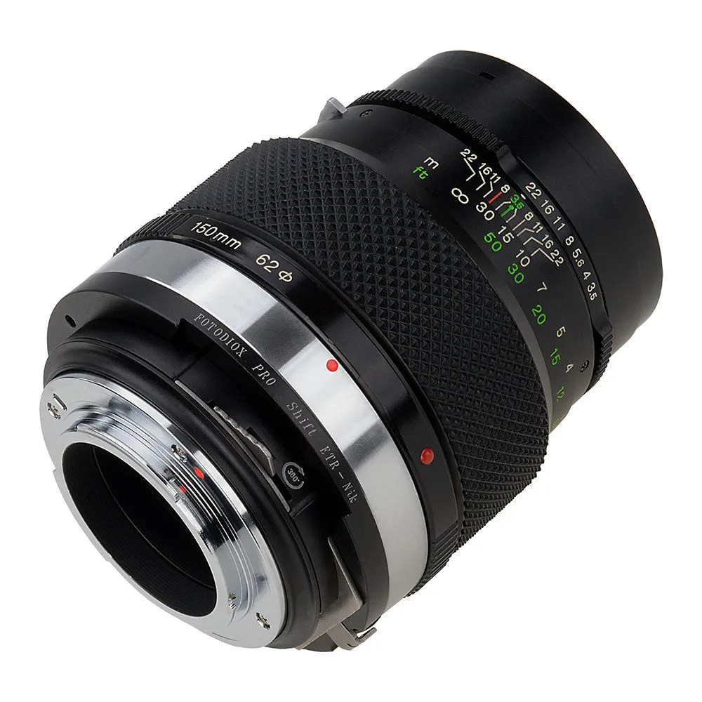 Fotodiox Pro Lens Mount Shift Adapter - Bronica ETR Mount Lens to Nikon F Mount SLR Camera Body