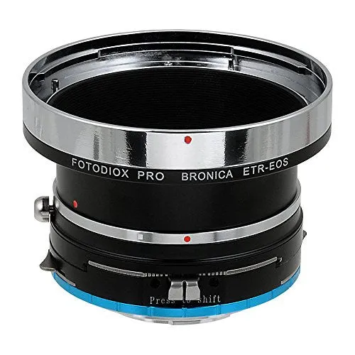 Fotodiox Pro Lens Mount Shift Adapter - Bronica ETR Mount SLR Lenses to Fujifilm Fuji X-Series Mirrorless Camera Body