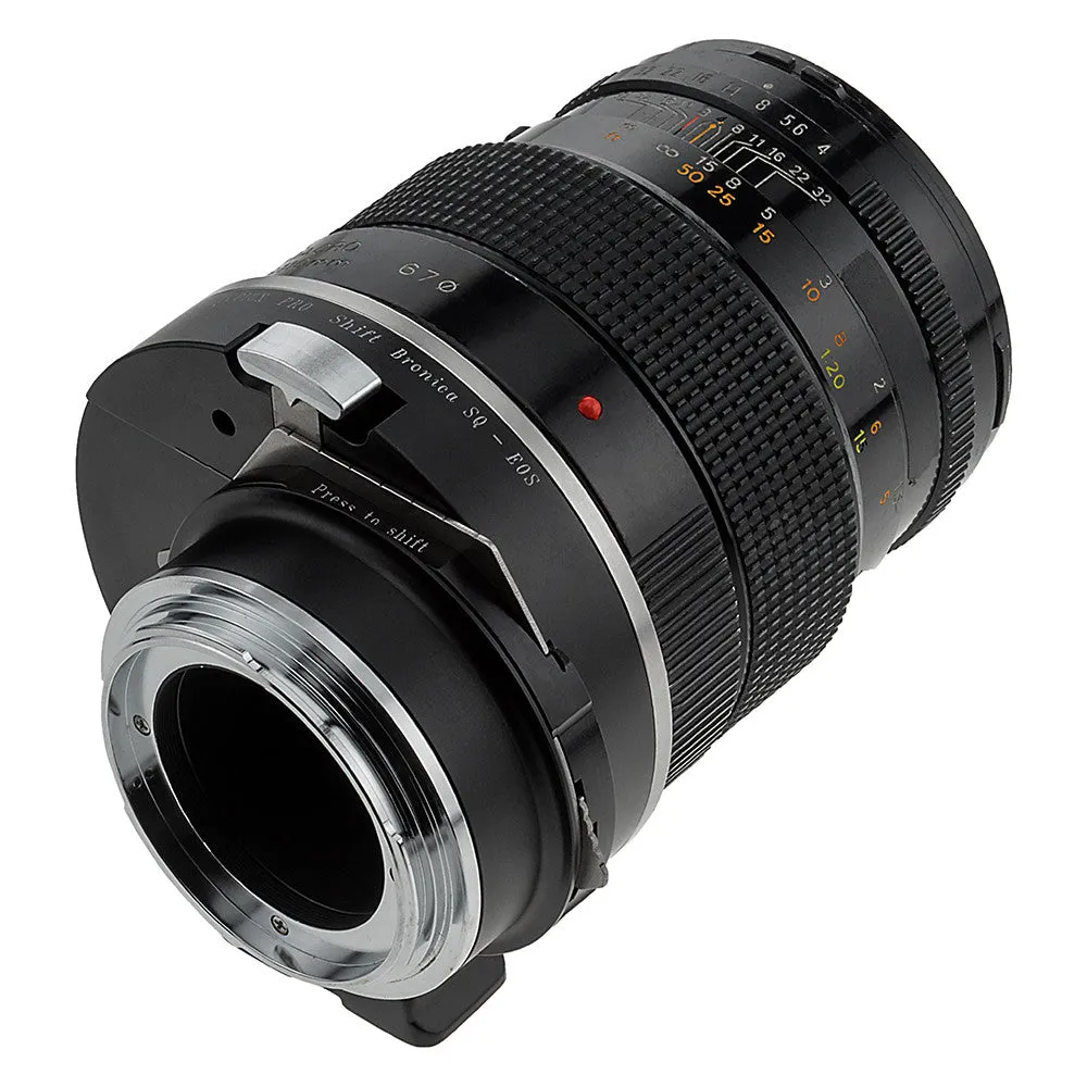 Fotodiox Pro Lens Mount Shift Adapter - Bronica SQ Mount Lens to Canon EOS (EF, EF-S) Mount SLR Camera Body