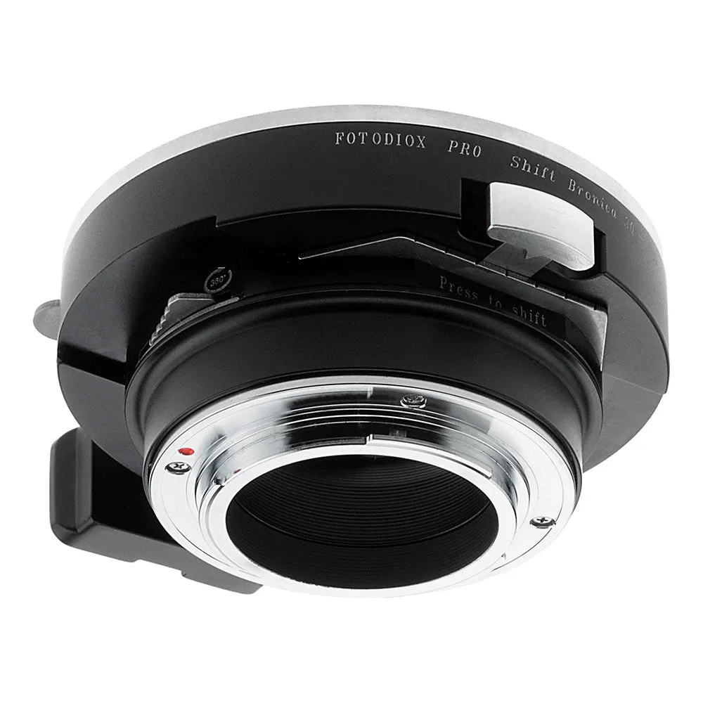 Fotodiox Pro Lens Mount Shift Adapter - Bronica SQ Mount Lens to Nikon F Mount SLR Camera Body