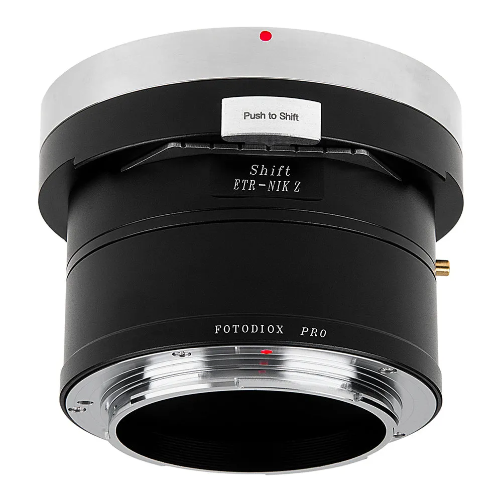 Fotodiox Pro Lens Mount Shift Adapter - Compatible With Bronica ETR Mount Lens to Nikon Z-Mount Mirrorless Camera Body