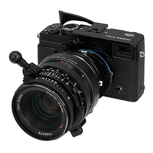 Fotodiox Pro Lens Mount Shift Adapter - Hasselblad V-Mount SLR Lenses to Fujifilm Fuji X-Series Mirrorless Camera Body