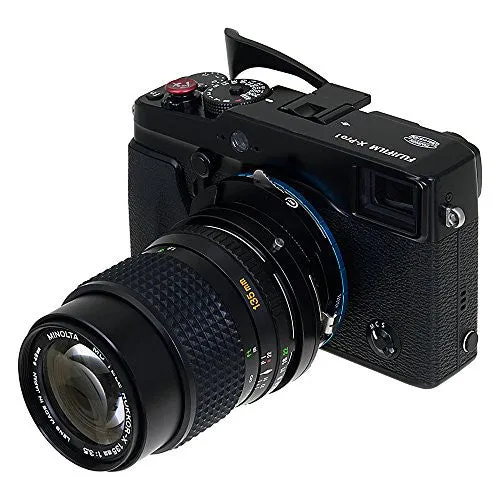 Fotodiox Pro Lens Mount Shift Adapter - Minolta Rokkor (SR / MD / MC) SLR Lens to Fujifilm Fuji X-Series Mirrorless Camera Body
