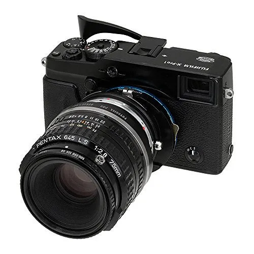 Fotodiox Pro Lens Mount Shift Adapter - Pentax 645 (P645) Mount SLR Lens to Fujifilm Fuji X-Series Mirrorless Camera Body