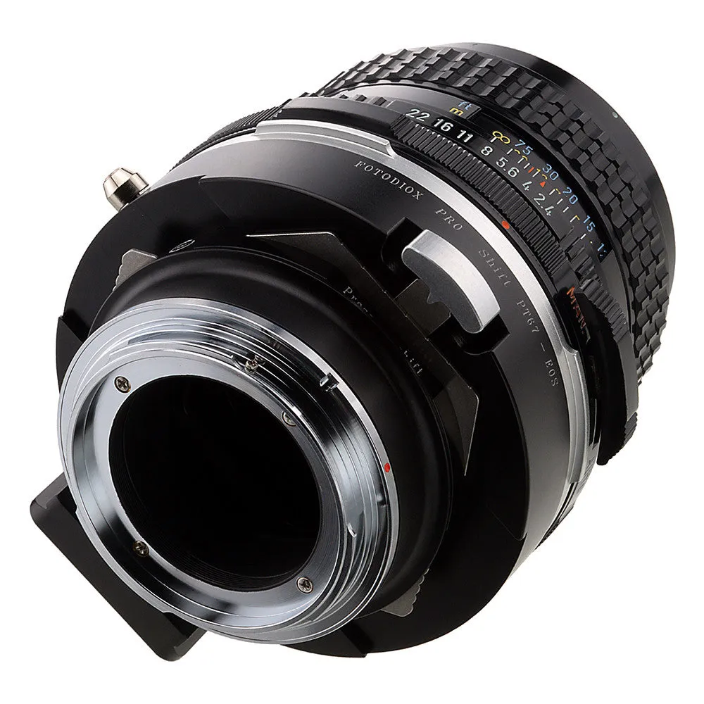 Fotodiox Pro Lens Mount Shift Adapter - Pentax 6x7 (P67, PK67) Mount SLR Lens to Canon EOS (EF, EF-S) Mount SLR Camera Body