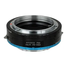Fotodiox Shift Lens Mount Adapter - Canon FD & FL 35mm SLR lens to Sony Alpha E-Mount Mirrorless Camera Body