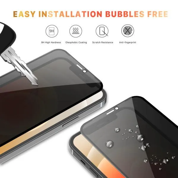 Full Coverage Privacy Tempered Glass Screen Protector