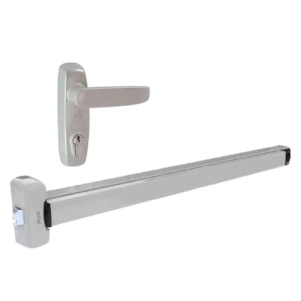 GAAB - T300-04 & T800M14B - Panic Exit Device and Lever Exit Trim - Modular and Reversible - for 33" Single Doors -  Single Doors - Satin Chrome
