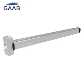 GAAB - T310-04  - Panic Exit Device w/ Door Open Siren  - Battery Powered - Modular and Reversible - Single Doors - 33" for Single Doors - Satin Chrome