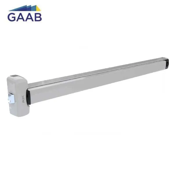 GAAB - T320-04  - Panic Exit Device w/ Door Open Siren  -12 VDC Powered - Modular and Reversible - Single Doors - 33" for Single Doors - Satin Chrome