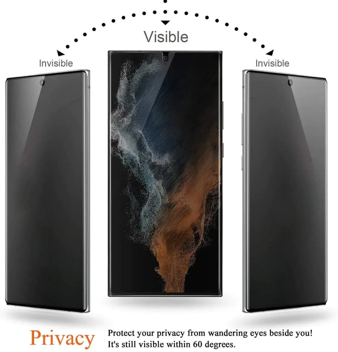 Galaxy S23 Ultra Privacy Screen Protector | Fingerprint Works (2 Pack)