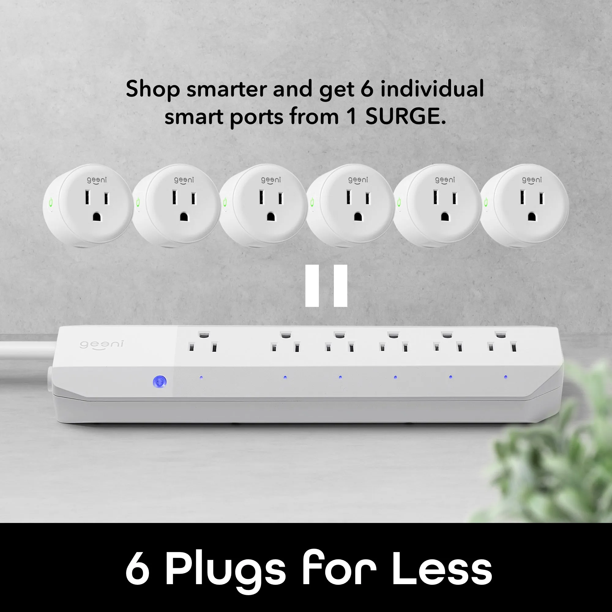 Geeni 6-Outlet Surge Protector