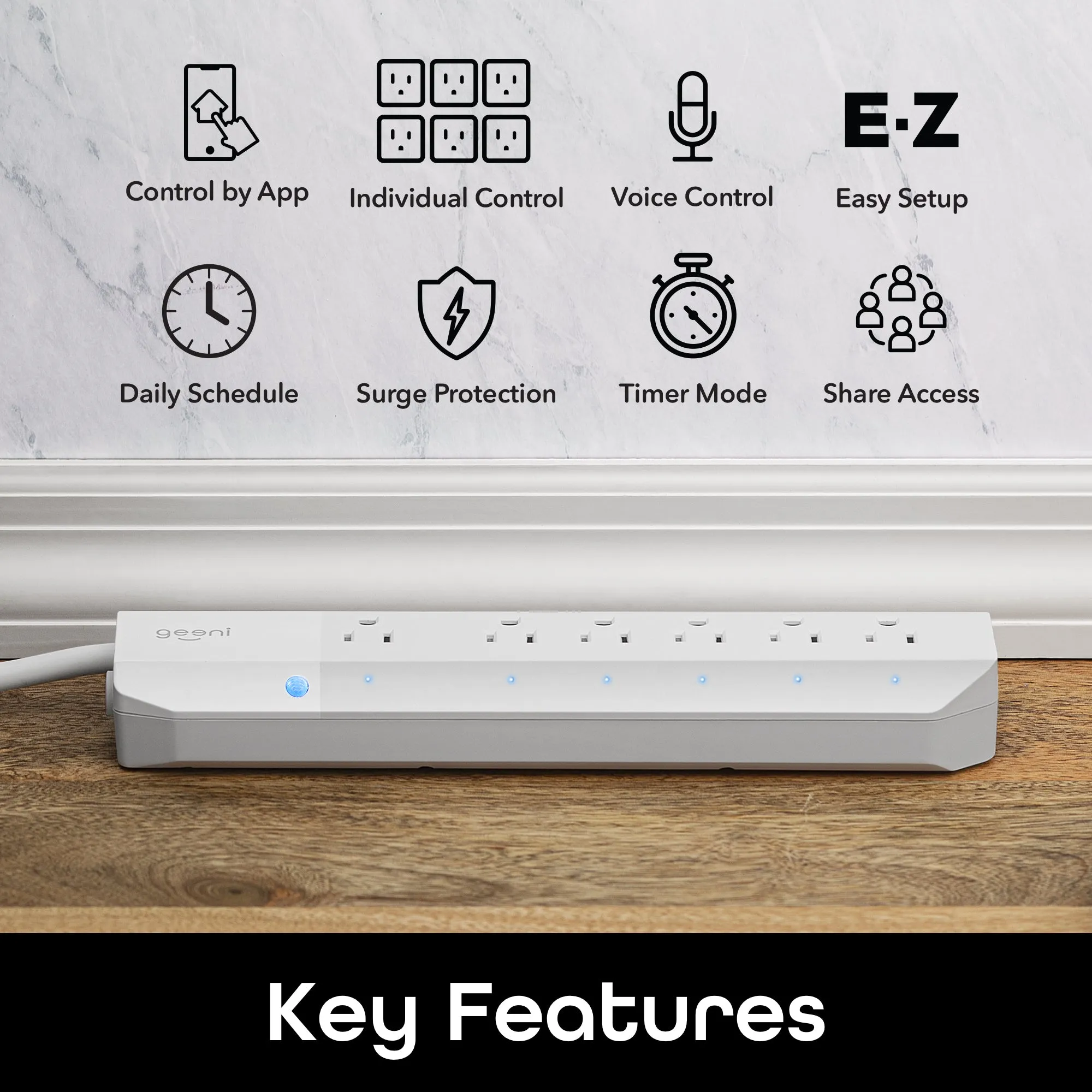 Geeni 6-Outlet Surge Protector