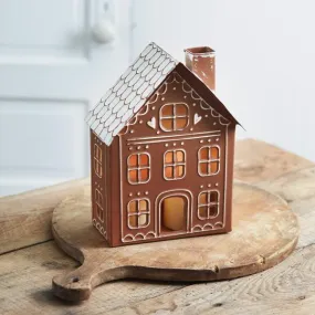 GINGERBREAD MANOR METAL LUMINARY