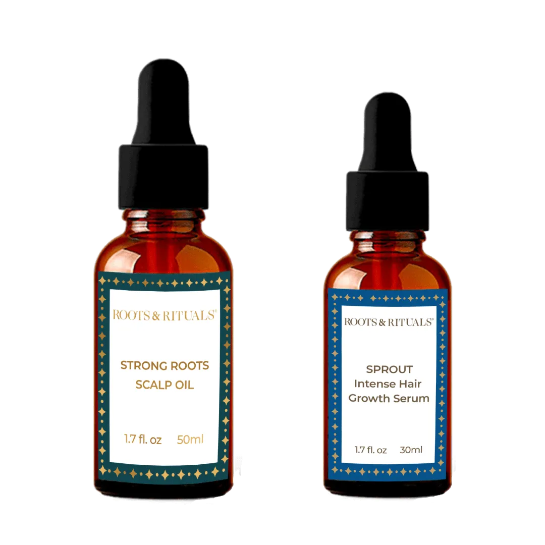 Hair Growth Duo - Growth  Scalp Serum (30ml) and Strong Roots Scalp Oil (50ml)