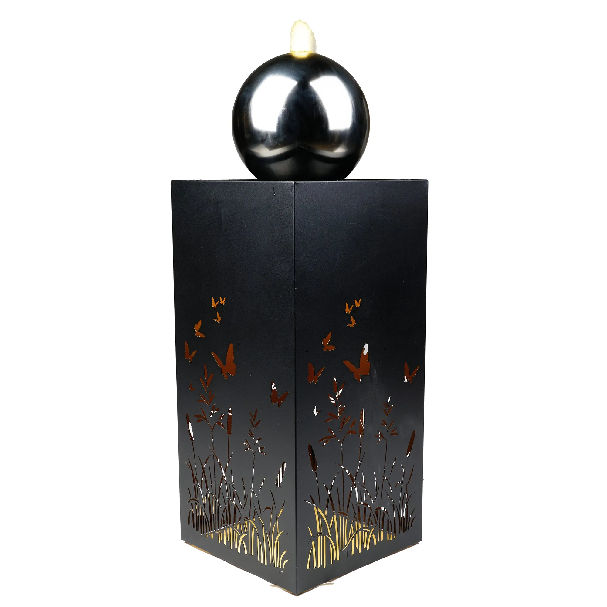 Hollow Carved Butterfly Fountain W/leds