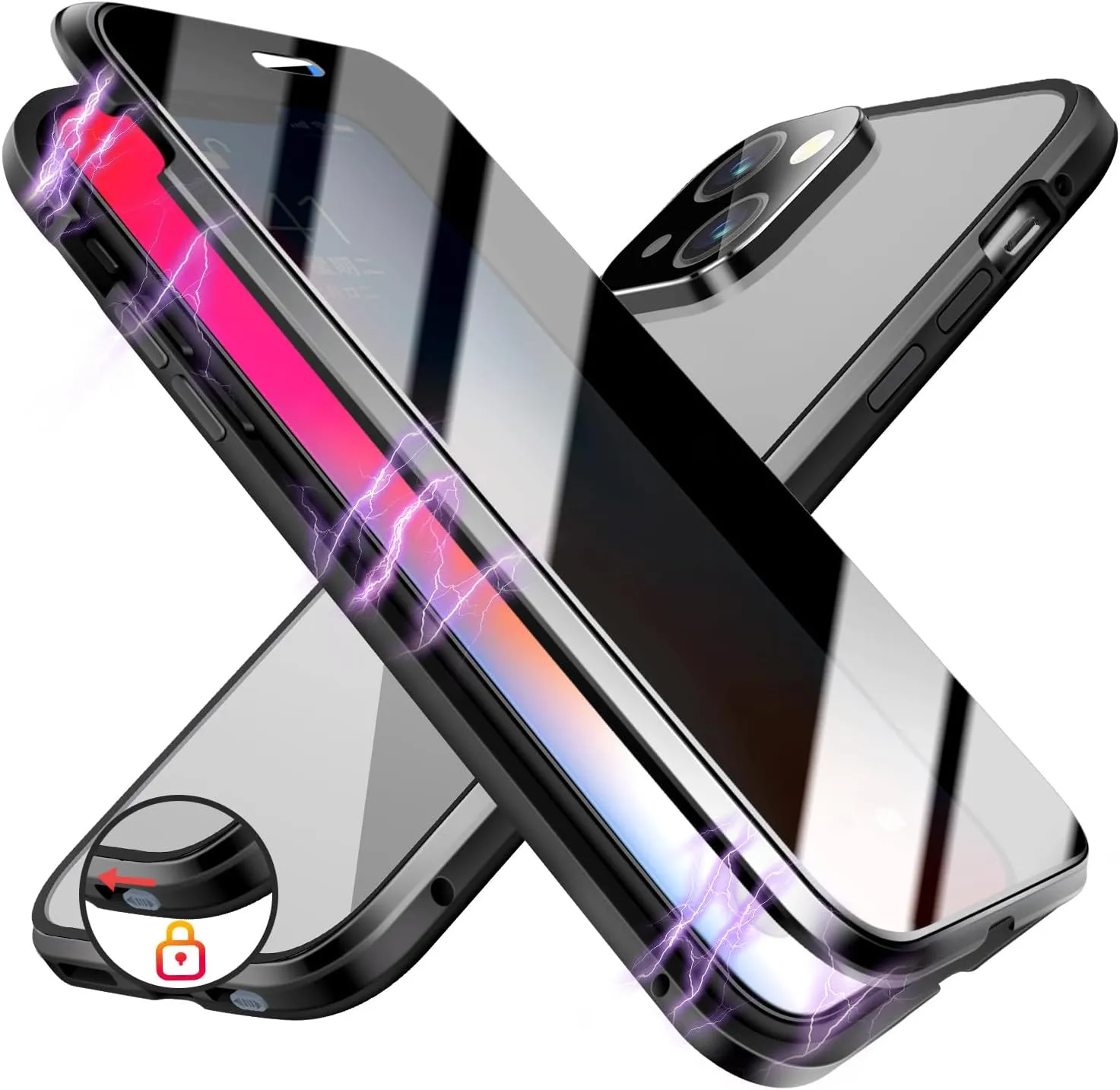 iPhone 15 Plus Anti-Peep Double Sided Case