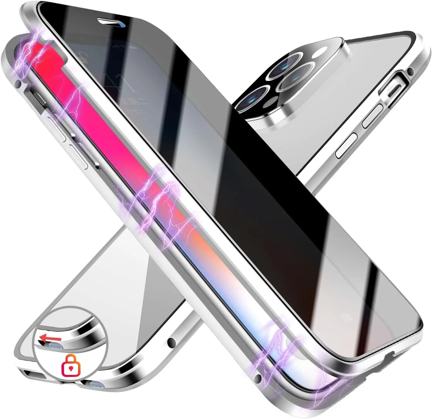iPhone 15 Plus Anti-Peep Double Sided Case