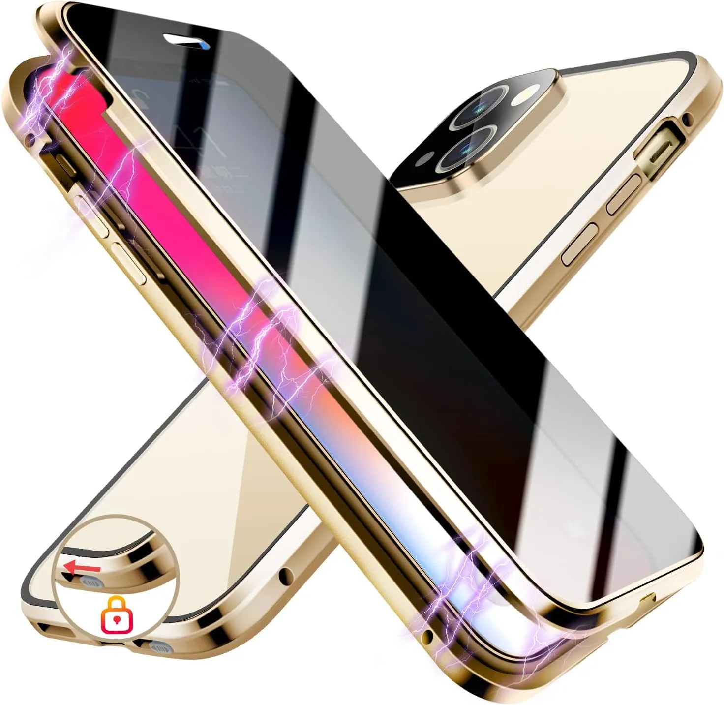 iPhone 15 Plus Anti-Peep Double Sided Case