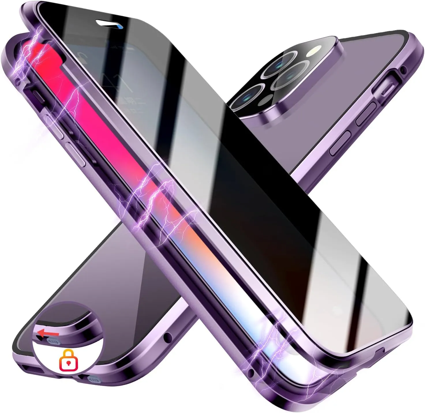 iPhone 15 Plus Anti-Peep Double Sided Case